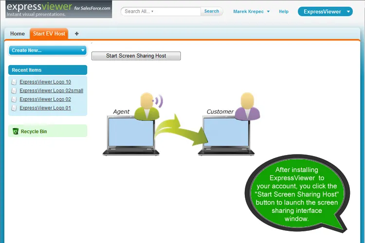 ExpressViewer for Salesforce — screenshot from the Salesforce AppExchange listing