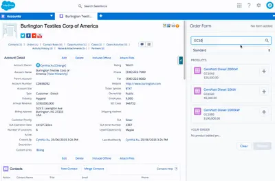 Fast Orders (Salesforce Console) — Salesforce plugin
