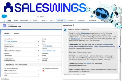 First-party intent data for Agentforce | SalesWings — Salesforce plugin