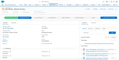 FranchiseRecruitment — Salesforce plugin