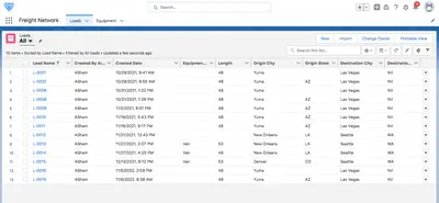Freight Network — Salesforce plugin