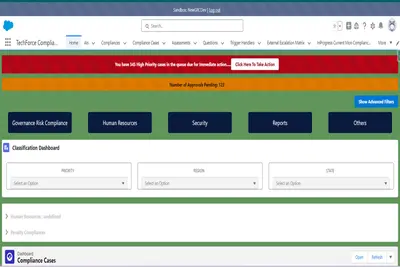 Global Governance, Risk & Compliance Management — Salesforce plugin