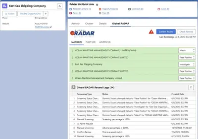 Global RADAR — Salesforce plugin