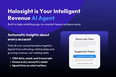 Halosight; AI Agent for Outside Sales; Better Visibility, Prep, and Answers — Salesforce plugin