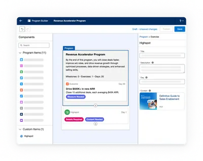 Highspot for Sales Programs — Salesforce plugin