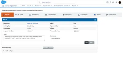 HVAC Maintenance Agreement Estimator — Salesforce plugin