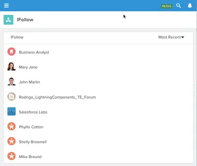 I Follow — Salesforce plugin