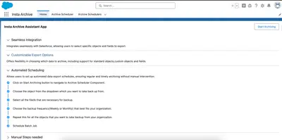 Insta Archive — Salesforce plugin