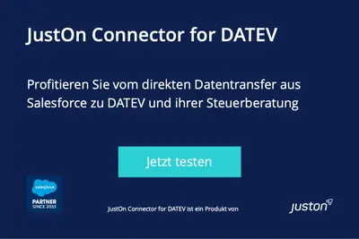 JustOn Connector for DATEV – Buchungsdaten aus Salesforce an DATEV übertragen — Salesforce plugin