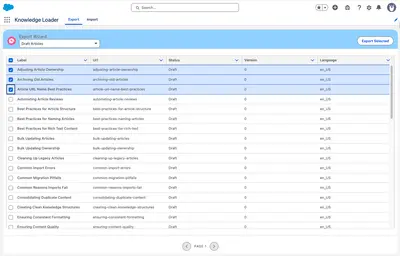 Knowledge Loader — Salesforce plugin