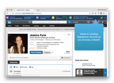 LinkedIn Integration for Salesforce by Ebsta — Salesforce plugin