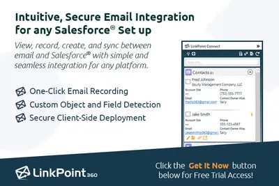 LinkPoint Connect: Email Integration for Outlook, Office 365, IBM Notes — Salesforce plugin