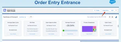 Order Management Order Entry Framework — Salesforce plugin