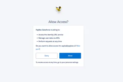 PayBee Salesforce Integration — Salesforce plugin