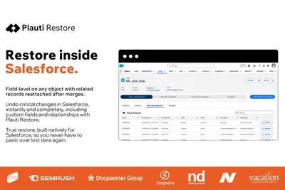 Plauti Restore: Undo updates, merges, and deletes inside Salesforce. — Salesforce plugin