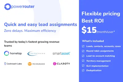 PowerRouter: Lead routing, Contact & case assignment, Smart opportunity routing — Salesforce plugin