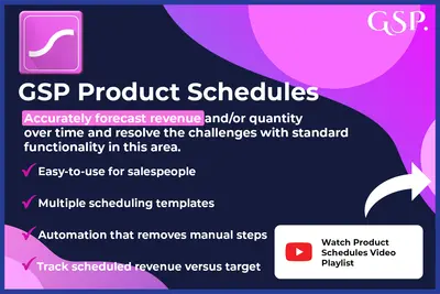 Product Schedules by GSP — Salesforce plugin