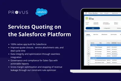 Provus Services Quoting for Salesforce — Salesforce plugin