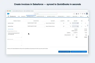 QuickBooks Integration for Salesforce — Salesforce plugin