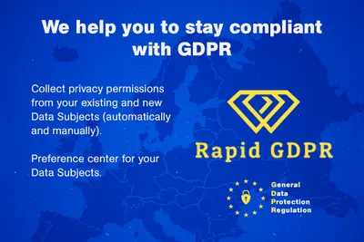 Rapid GDPR Free - Compliance with GDPR. Gather permissions. Preference center. — Salesforce plugin