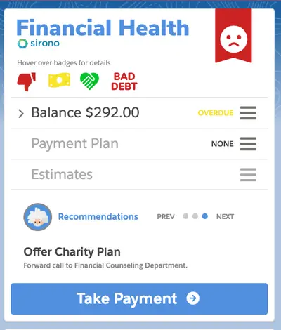 Sirono Financial Health App — Salesforce plugin