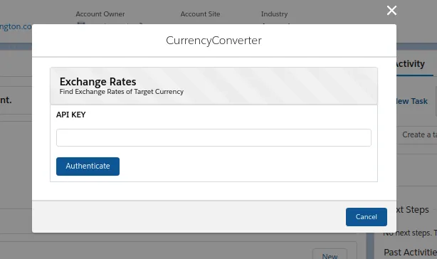 Smart Currency Converter — screenshot from the Salesforce AppExchange listing