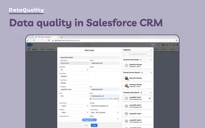 snapAddy DataQuality | Capture & enrich contact data | CRM data quality — Salesforce plugin