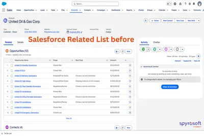 Spyrosoft - Enhanced Related List — Salesforce plugin