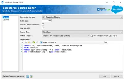SSIS Integration Toolkit by KingswaySoft — Salesforce plugin