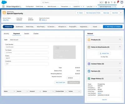 Stripe Virtual Terminal & Subscription Payments for Salesforce — Salesforce plugin