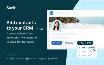 Surfe | LinkedIn Integration & Data Enrichment for Salesforce — Salesforce plugin