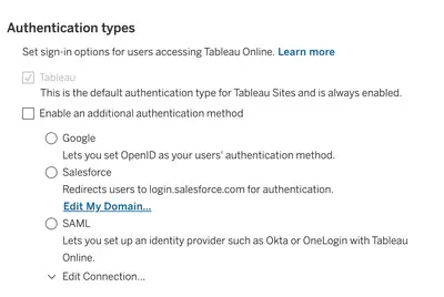 Tableau Online - Salesforce User Login via OIDC — Salesforce plugin