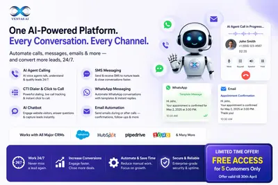 Ventas AI SMS App for Salesforce | AI Dialer | WhatsApp | AI Chatbot & Voice — Salesforce plugin