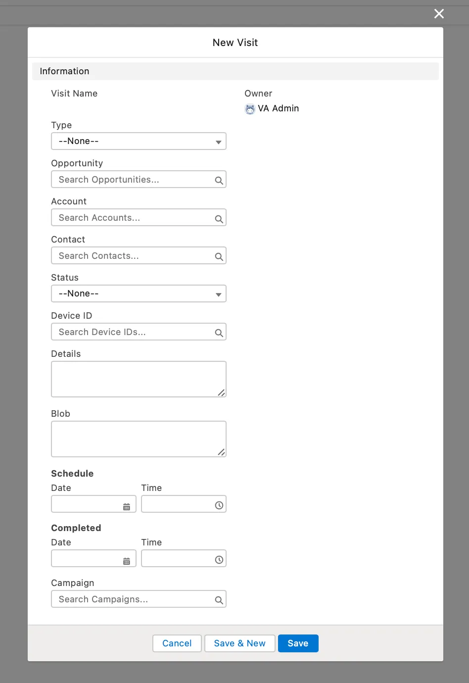 Visit App — screenshot from the Salesforce AppExchange listing