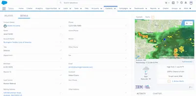 Weather Company Weather Focus — Salesforce plugin